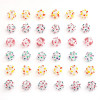 Hand-painted Hollow Oil Dripping Glass Beads, Loose Diy Beading Materials, Handmade