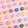 Hand-painted Hollow Oil Dripping Glass Beads, Loose Diy Beading Materials, Handmade