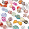 Acrylic Transparent Retro Frosted Gold Loose Beads Handmade Diy Bracelet Necklace Pendant
