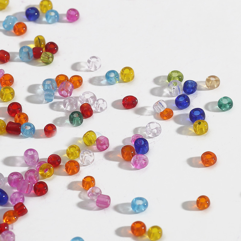 2/3/4mm Transparent Series Glass Rice Beads Bead Accessories Handmade Diy Bracelet