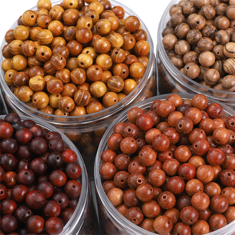 Handmade Diy Hand-strung Wooden Beads Loose Thuja Gold Sandalwood 8mm Round Black Rosewood