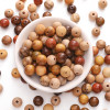 Natural Wood Beads, Round Pear Blossoms, Burmese Flowers, Thuja Cypress, Sandalwood