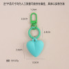 Candy Color Rubber Peach Heart Three-dimensional Resin Key Chain Pendant Frosted Feel