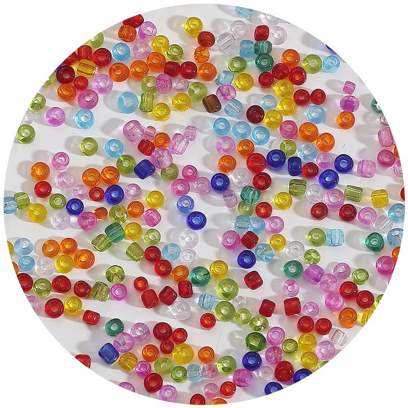 Large Packaging Glass Transparent Rice Beads Loose Accessories Handmade Diy Bracelet