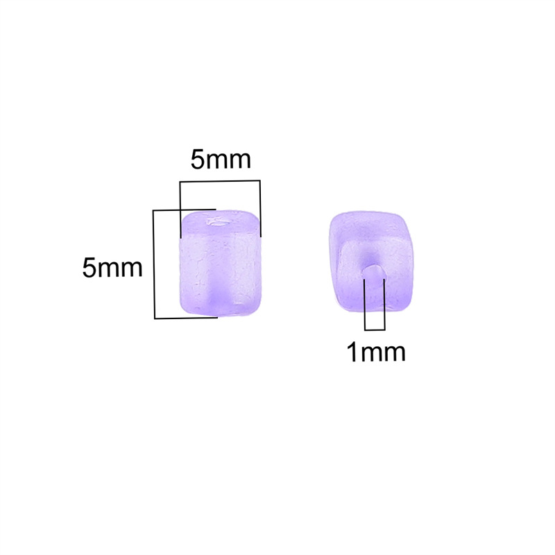 5x5mm Domestic Frosted Glass Sugar Cube Rice Beads Handmade Diy Bracelet Necklace Mobile