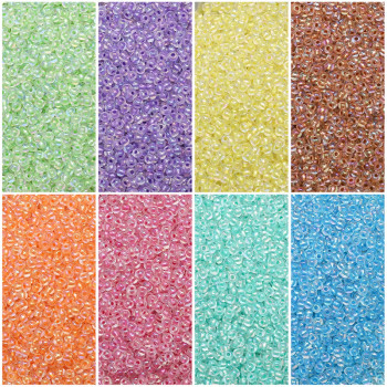 2-4mm Domestic Super-excellent Fantasy Pearl Dye Core Glass Rice Beads Beading Handmade