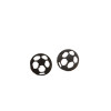 2025 Amazon New Stainless Steel Hollow Football Small Earrings Ins Fashion Simple