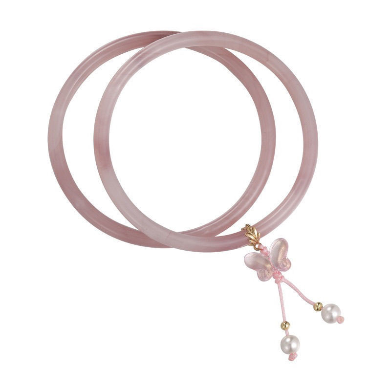 Ins Retro National Trend Exquisite One-step Colored Glass Bracelet Women's New Style