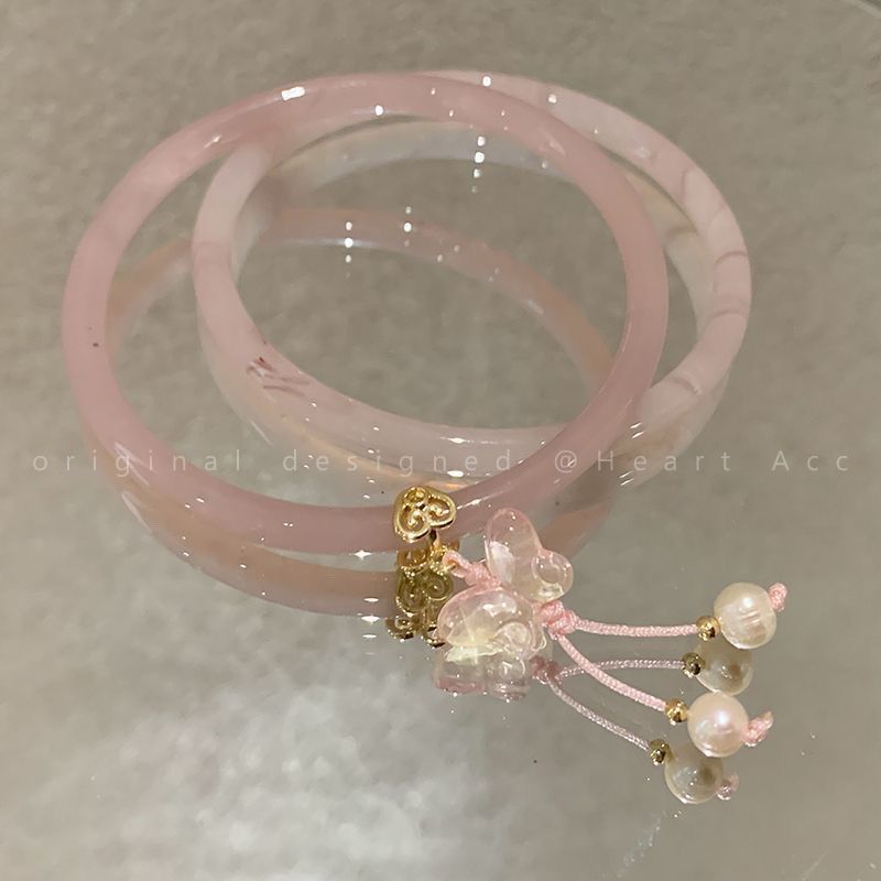 Ins Retro National Trend Exquisite One-step Colored Glass Bracelet Women's New Style