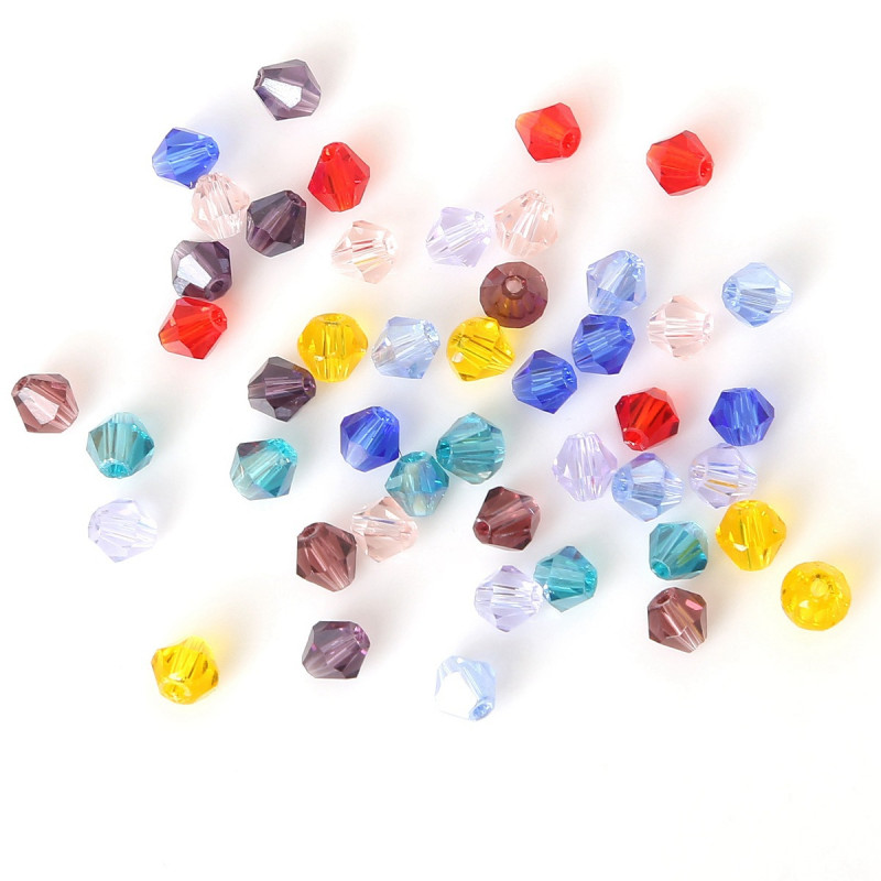 3mm Glass Crystal Pointed Beads Bracelet Necklace Pendant Loose Diy Handmade Accessories