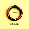 Painted Colorful Donut Spring Buckle Round Split Ring Metal Cartoon Diy Jewelry