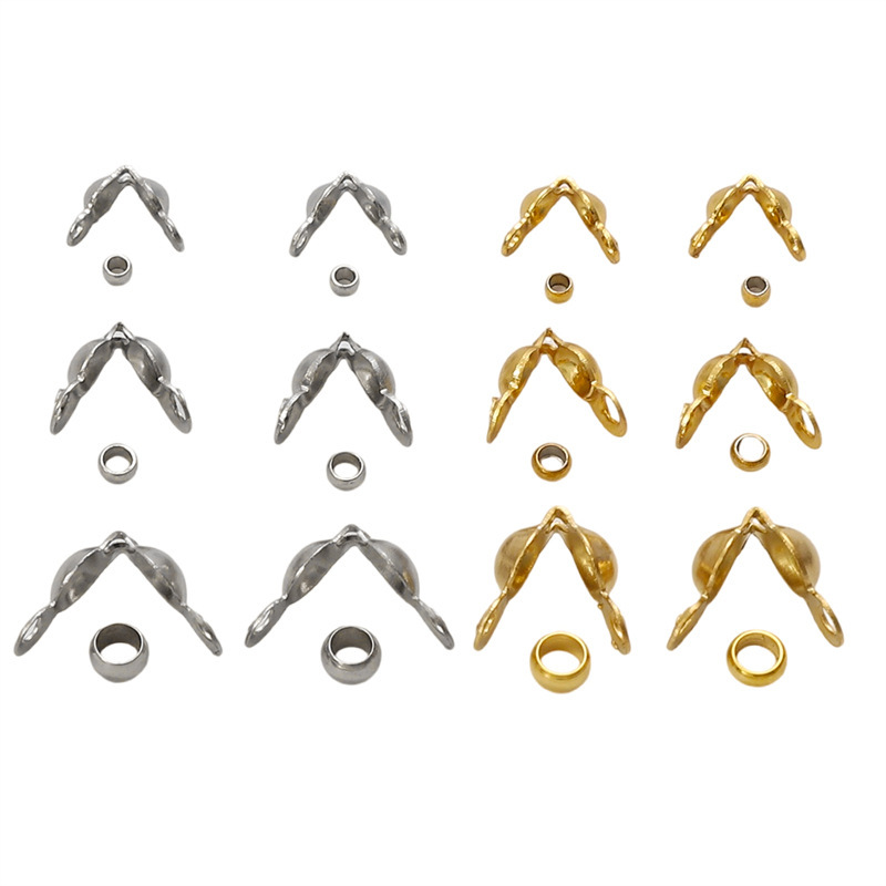 Stainless Steel Covered Buckle + Positioning Bead Accessories Set Handmade Diy Necklace