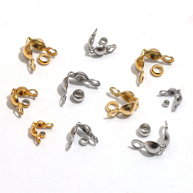 Stainless Steel Covered Buckle + Positioning Bead Accessories Set Handmade Diy Necklace
