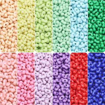 4x6mm Acrylic Solid Color Peanut Beads Semi-finished Necklace Bracelet Handmade Diy