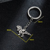 2025 Stainless Steel New Product Hollow Origami Cartoon Dinosaur Pendant Keychain Jewelry