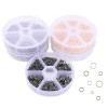 4-10mm Boxed Single-ring Opening Connection Ring Accessories Diy Earrings Jewelry