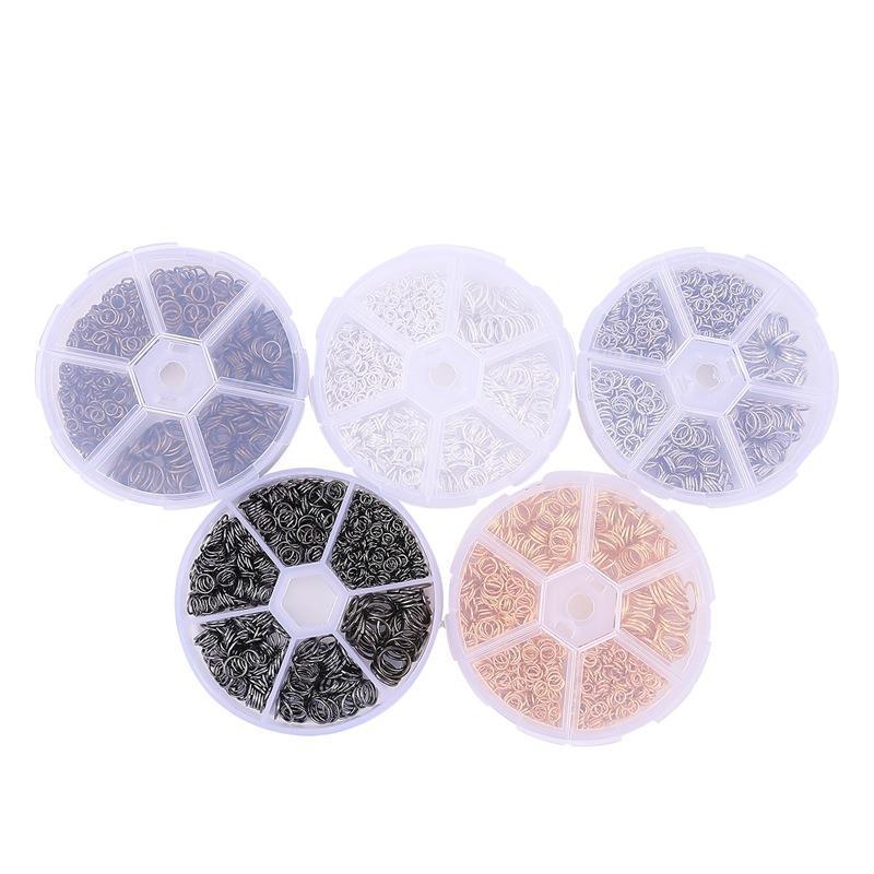 4-10mm Boxed Single-ring Opening Connection Ring Accessories Diy Earrings Jewelry