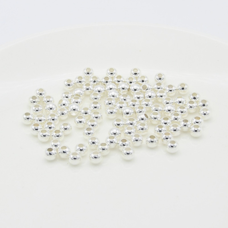 Copper Beads Beading Material Electroplated Silver White K Rose Gold Jewelry Accessories