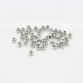 Copper Beads Beading Material Electroplated Silver White K Rose Gold Jewelry Accessories