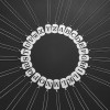 European and American Men's Simple Niche Versatile Accessories Geometric Square Hollow 26