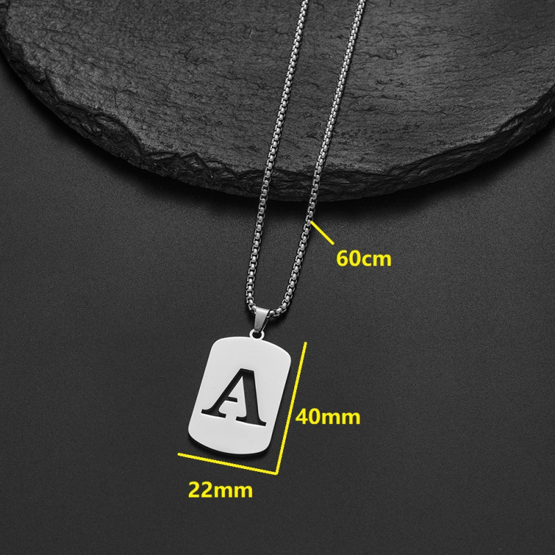 European and American Men's Simple Niche Versatile Accessories Geometric Square Hollow 26