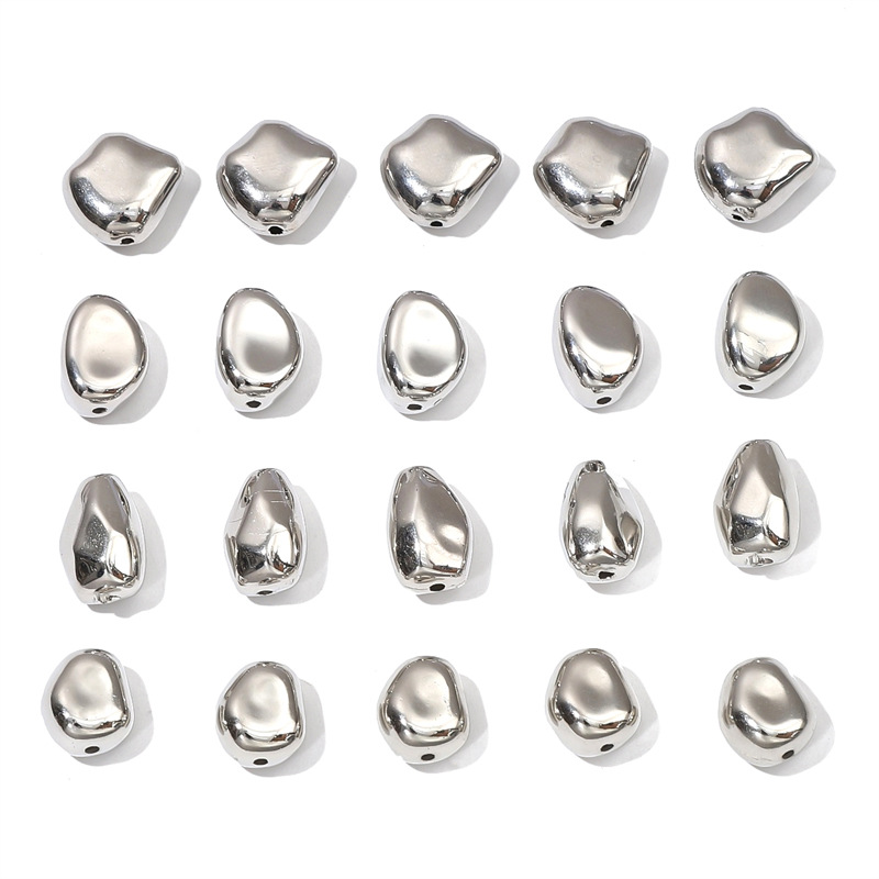 Plastic Ccb Irregular Shaped White K Color Separated Beads Diy Handmade Earrings Bracelet