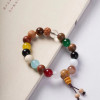 New 18-seed Rosary Disc to Play Colorful Bracelet Style Niche Design Ins Retro Lucky