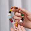New 18-seed Rosary Disc to Play Colorful Bracelet Style Niche Design Ins Retro Lucky