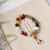 New 18-seed Rosary Disc to Play Colorful Bracelet Style Niche Design Ins Retro Lucky