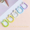 Painted Colorful Cartoon Flowers Kt Lucky Cat Spring Buckle Metal Diy Jewelry Accessories
