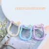 Painted Colorful Cartoon Flowers Kt Lucky Cat Spring Buckle Metal Diy Jewelry Accessories