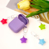 Candy Color Creative Cute Transparent Jelly Star Keychain Diy Jewelry Pendant Chubby