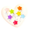 Candy Color Creative Cute Transparent Jelly Star Keychain Diy Jewelry Pendant Chubby