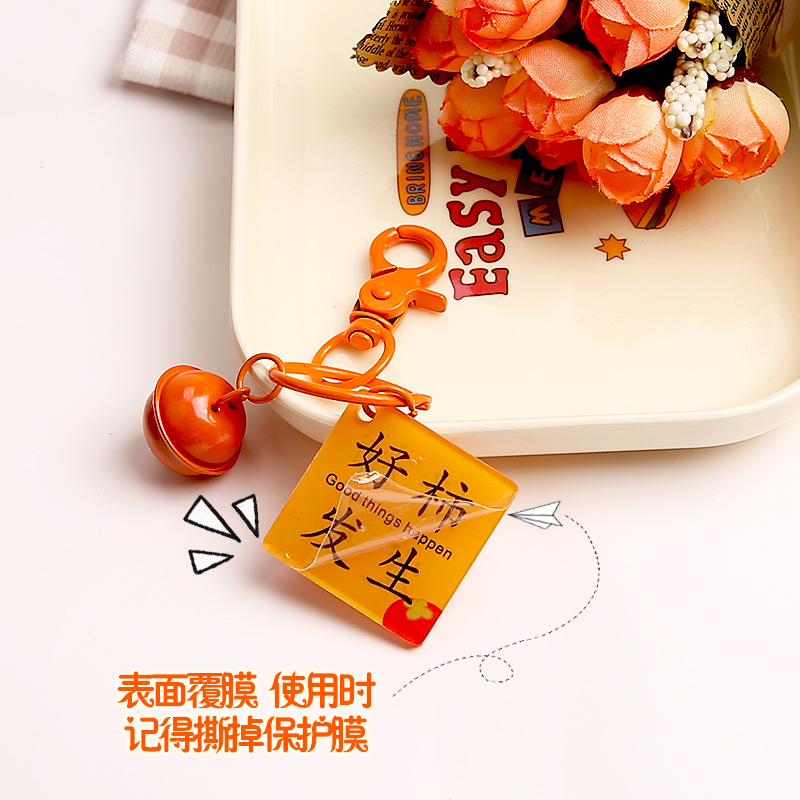 Clamp Buckle with Clip Ring Jewelry Accessories Paint Creative Acrylic Double-sided Text