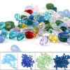 9*6mm Glass Water Drop Petal Pendant Diy Handmade Czech Colored Glaze Ancient Style Hair