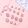 Girly Pink Three-dimensional Lotus Peach Blossom Heat Shrink Sheet Pendant Handmade Diy