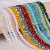 4mm Glass Faceted Round Ball Beads Bracelet Necklace Diy Crystal Color Plated Accessories