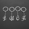 Stainless Steel Jewelry Polished Cut Color 26 English Letters Art Pendant Keychain
