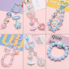 Acrylic Hand-painted Beads Round Square Handmade Diy Bracelet Necklace Bead Accessories