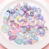 Acrylic Hand-painted Beads Round Square Handmade Diy Bracelet Necklace Bead Accessories
