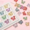 Acrylic Plated Onion Pink Butterfly Loose Beads Beading Handmade Diy Accessories Jewelry
