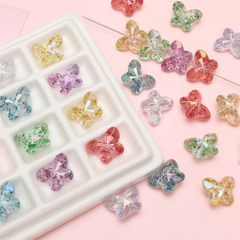 Acrylic Plated Onion Pink Butterfly Loose Beads Beading Handmade Diy Accessories Jewelry