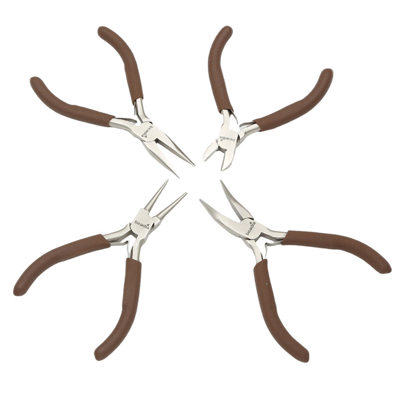 Handmade Diy Pliers Coffee Colored Needle Nose Jewelry Multifunctional Round Mini Winding