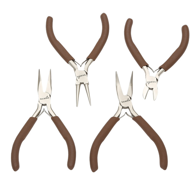 Handmade Diy Pliers Coffee Colored Needle Nose Jewelry Multifunctional Round Mini Winding