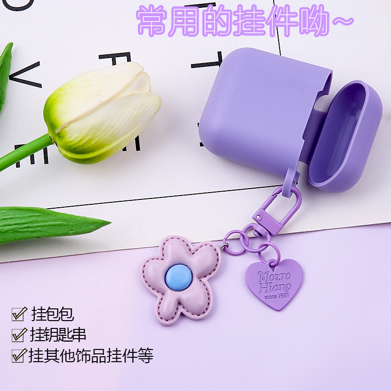 Creative Colorful Candy-colored Flowers Love Keychain Pendant Dopamine Cute Girl Heart