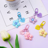 Creative Colorful Candy-colored Flowers Love Keychain Pendant Dopamine Cute Girl Heart