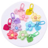 Creative Colorful Candy-colored Flowers Love Keychain Pendant Dopamine Cute Girl Heart