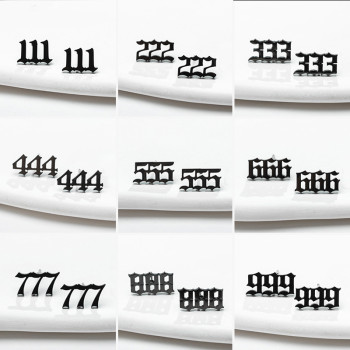 New Stainless Steel Fashionable Personalized Digital Combination 111-999 Earrings for
