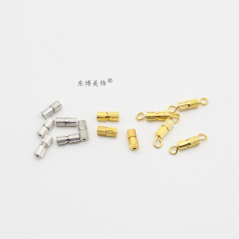Small Straight Flower Screw Buckle Necklace Bracelet Connecting Spiral 1000 Pieces Per