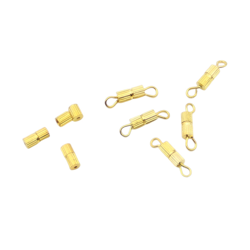 Small Straight Flower Screw Buckle Necklace Bracelet Connecting Spiral 1000 Pieces Per